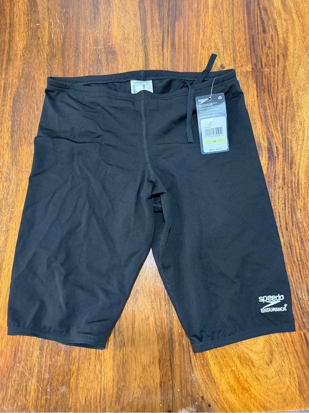 Speedo Men’s 30 Competition Black Swim shorts 9”
